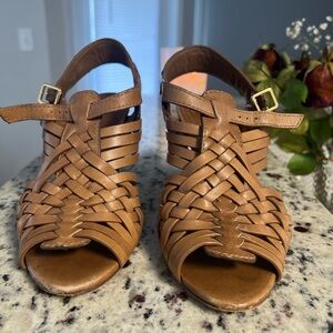 Tory Burch Tan Woven Sandals